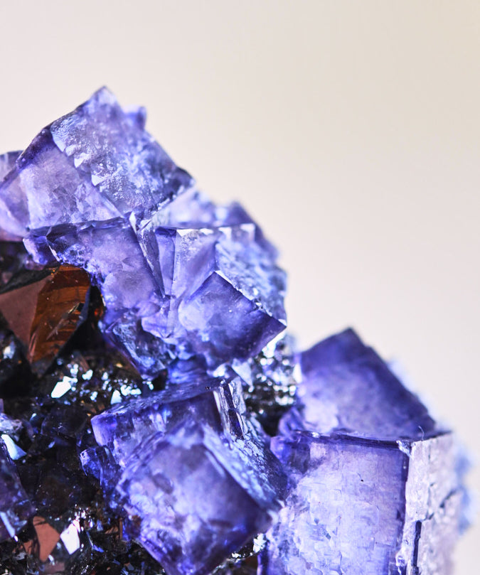 purple fluorite crystal