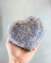 Lepidolite Heart Large