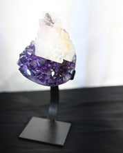 Amethyst + Calcite + Goethite Geode on Stand 8lbs
