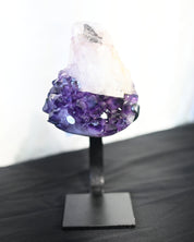 Amethyst + Calcite + Goethite Geode on Stand 8lbs