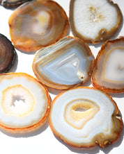 Natural Agate Coaster Set 4pc