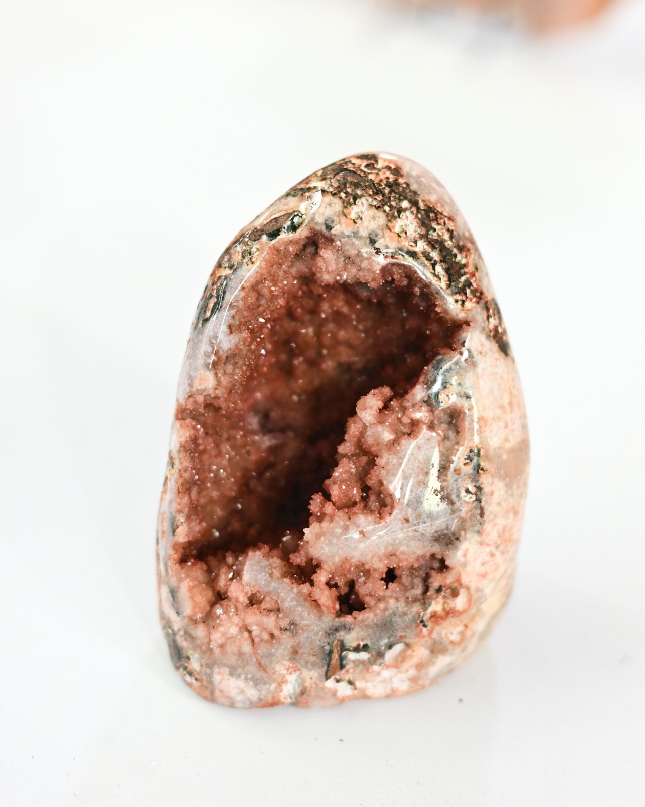 Pink Amethyst Polished  geode 2.8lbs