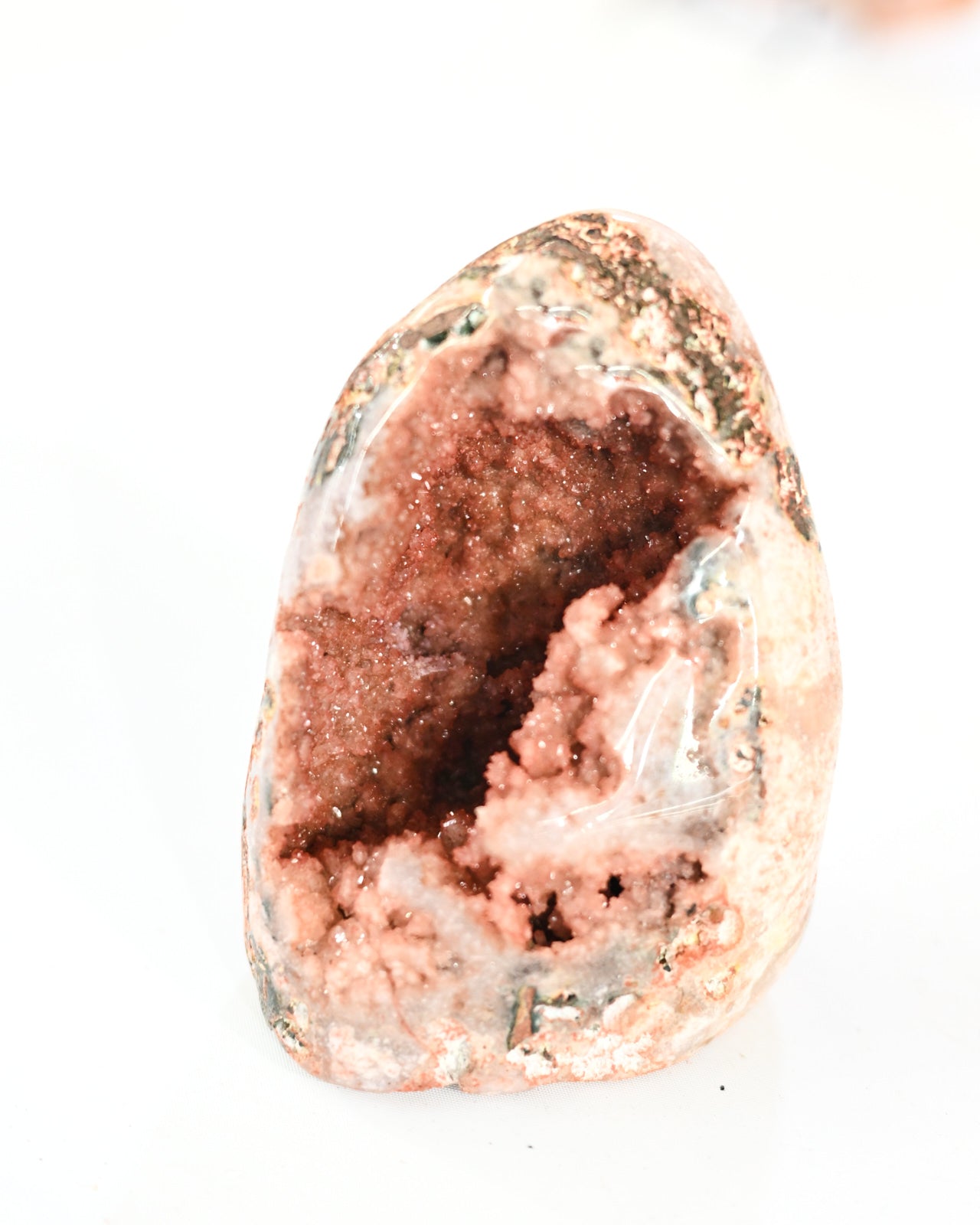 Pink Amethyst Polished  geode 2.8lbs