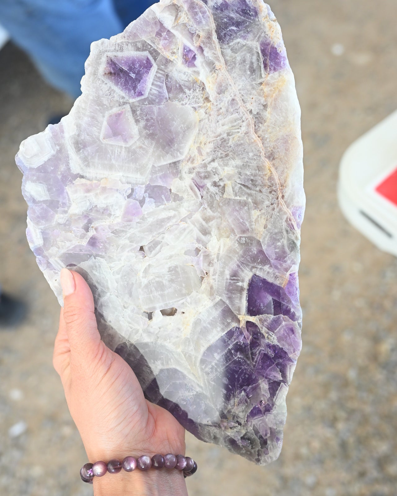 Chevron Dream Amethyst Slab