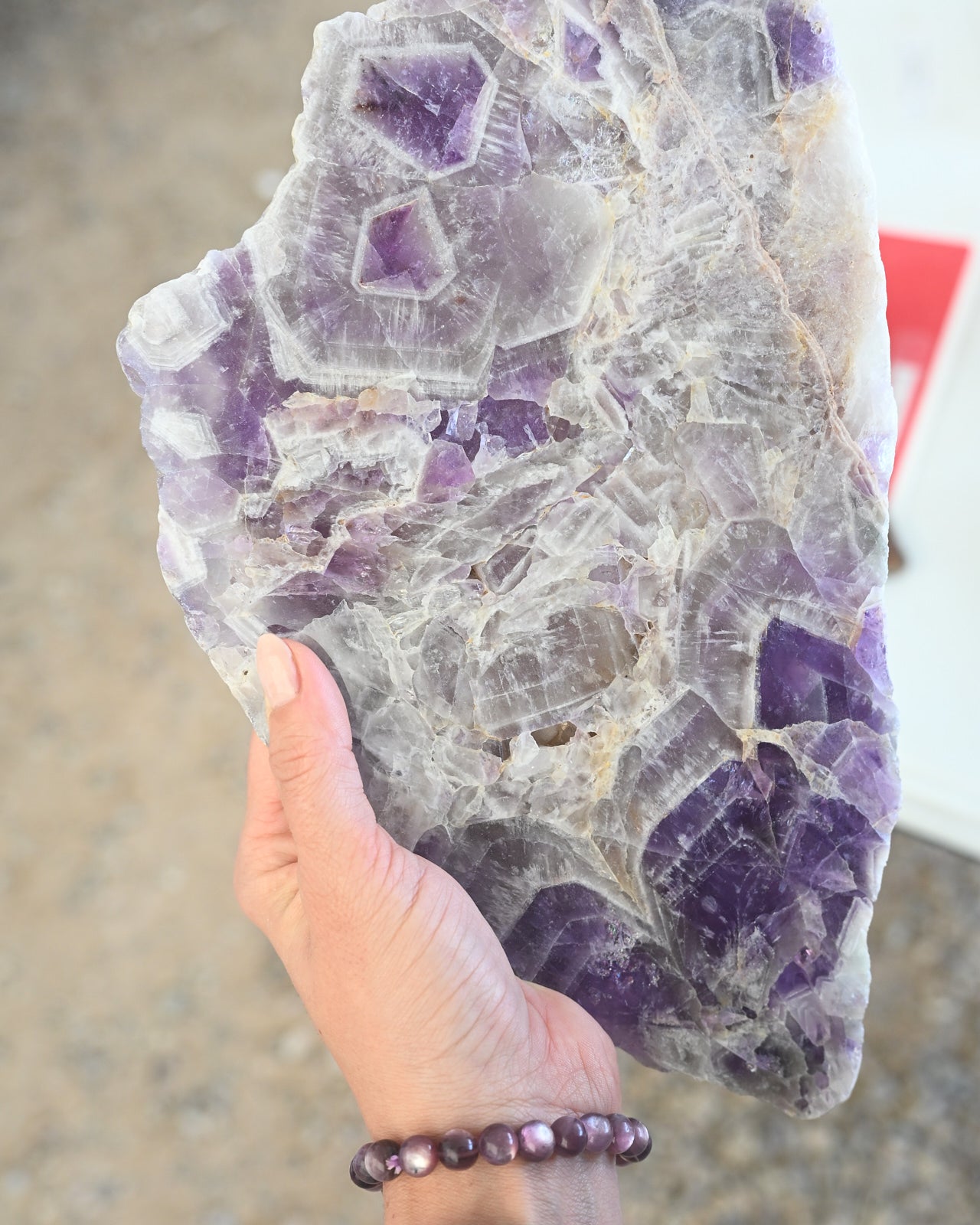 Chevron Dream Amethyst Slab