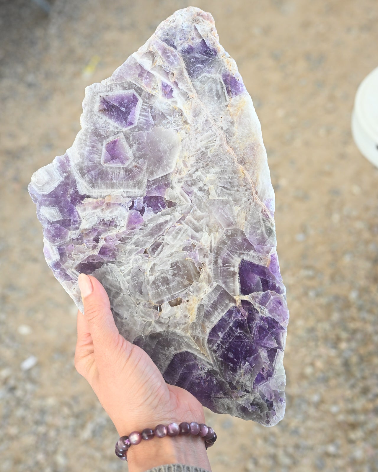 Chevron Dream Amethyst Slab