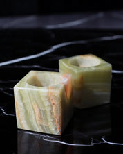 Green Onyx Candle Holder