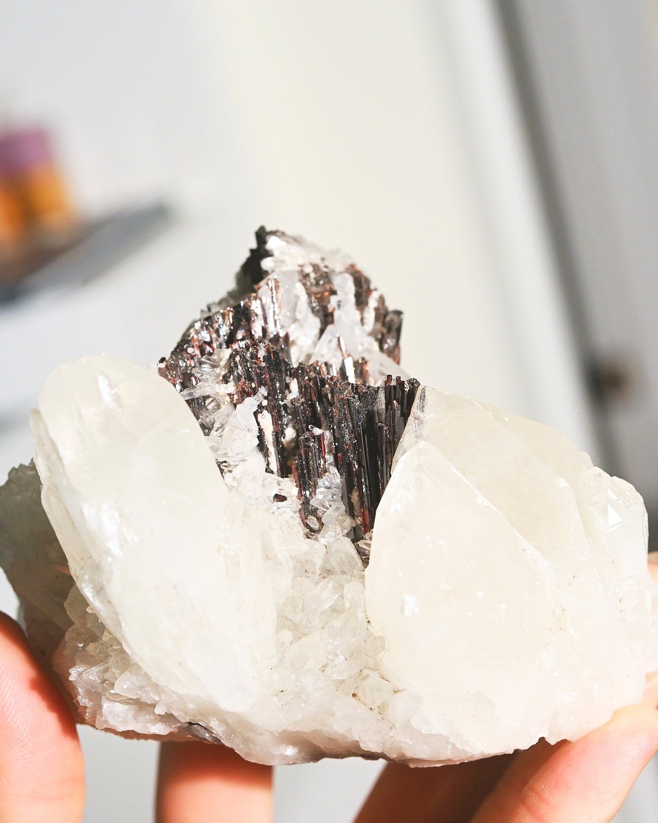 Hubnerite with Quartz 3inch