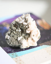 Pyrite and Calcite Crystal Cluster