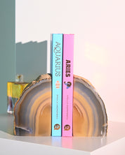 The Protector’s Collection – Amethyst on Stand, Chrysocolla-Malachite & Agate Bookends