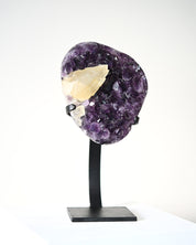 Amethyst w/ Calcite Geode on Stand 8.8lbs