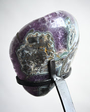 Amethyst w/ Calcite Geode on Stand 8.8lbs
