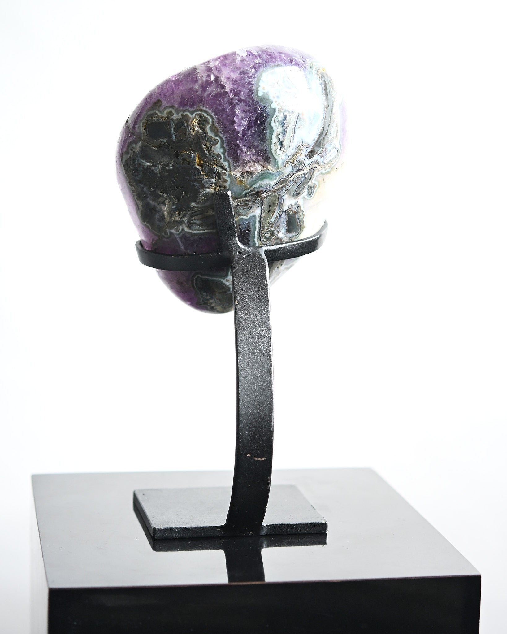 Amethyst w/ Calcite Geode on Stand 8.8lbs