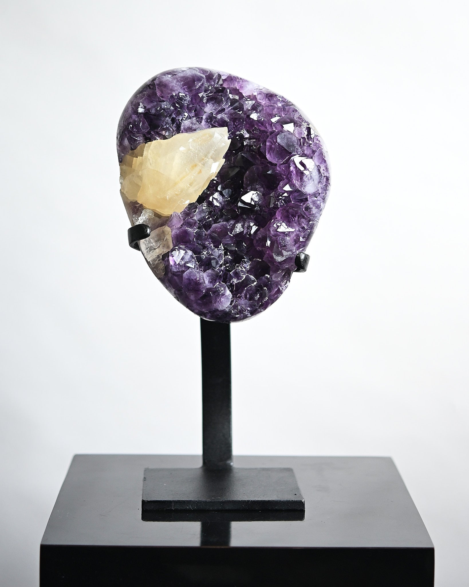 Amethyst w/ Calcite Geode on Stand 8.8lbs