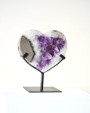 Amethyst Crystal Geode Heart on Stand 5.5lbs