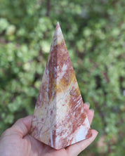 Pink Marble Pyramid 6 in