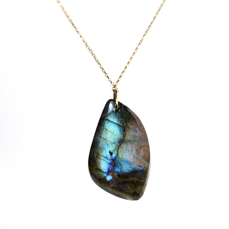 Labradorite necklace 14k gold