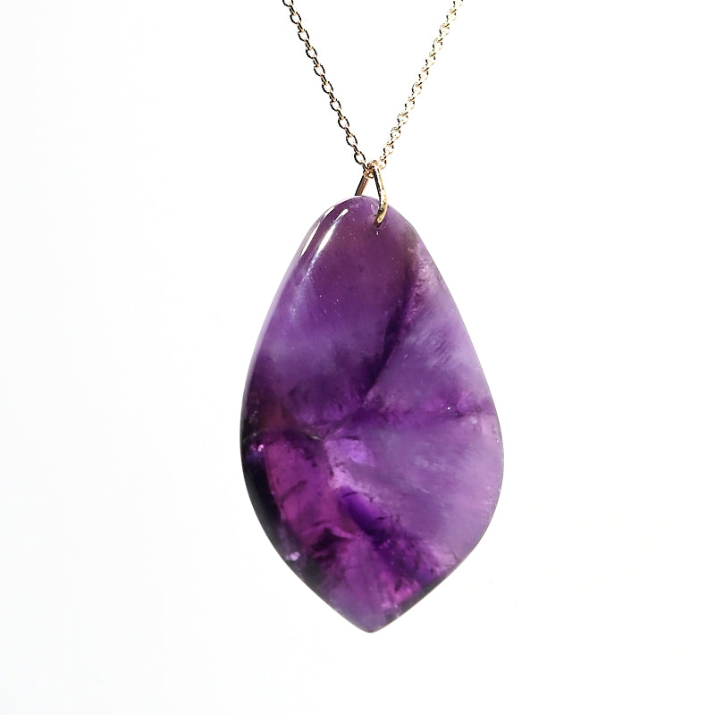 Trapiche Amethyst Necklace 14k gold