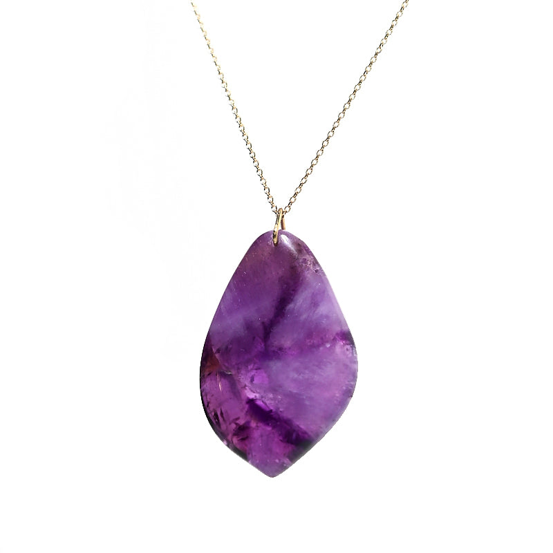 Trapiche Amethyst Necklace 14k gold