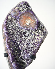 XXL Amethyst w Calcite Geode on Stand 16lbs