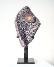 XXL Amethyst w Calcite Geode on Stand 16lbs
