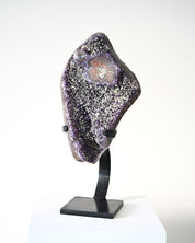 XXL Amethyst w Calcite Geode on Stand 16lbs