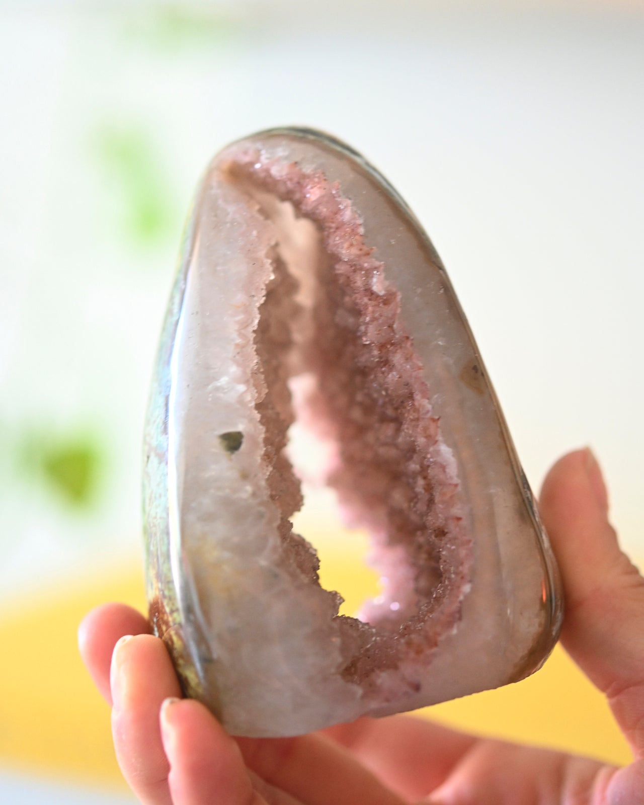 Pink Amethyst Druzy Freeform 4 inch