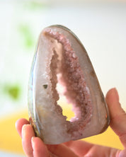 Pink Amethyst Druzy Freeform 4 inch