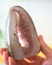 Pink Amethyst Druzy Freeform 4 inch