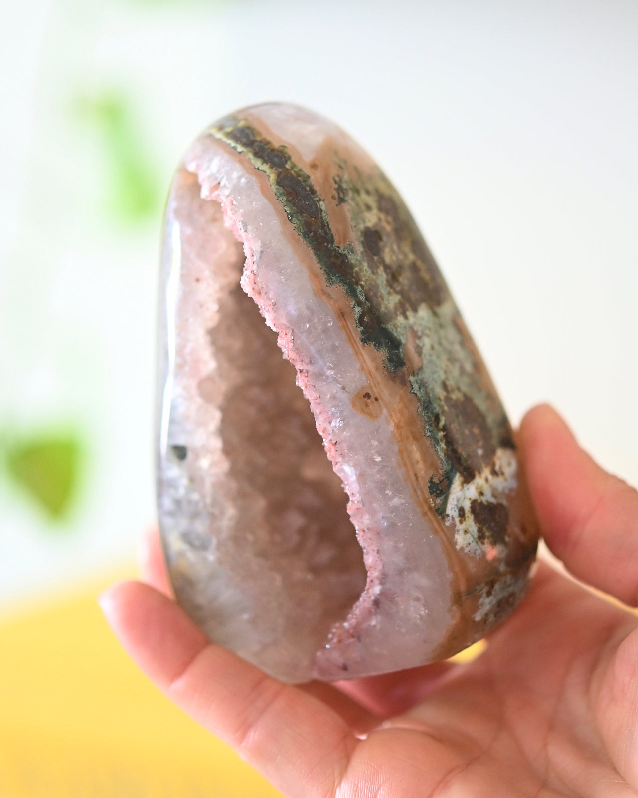 Pink Amethyst Druzy Freeform 4 inch