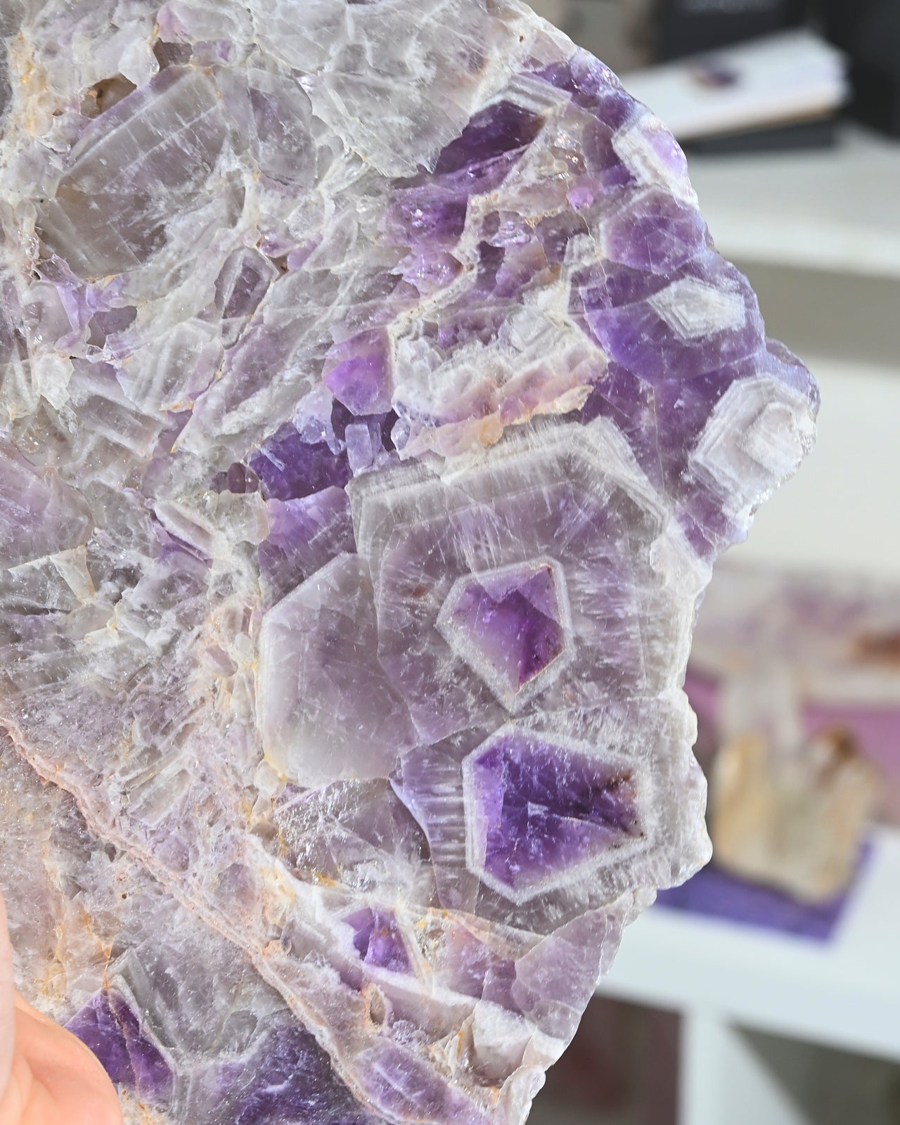 Chevron Dream Amethyst Slab