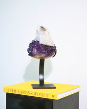 Amethyst + Calcite + Goethite Geode on Stand 8lbs