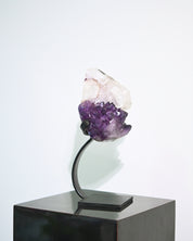 Amethyst + Calcite + Goethite Geode on Stand 8lbs