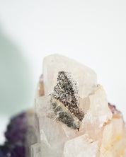 Amethyst + Calcite + Goethite Geode on Stand 8lbs