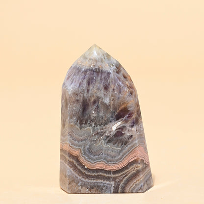 Amethyst Calcite tower 4 inch