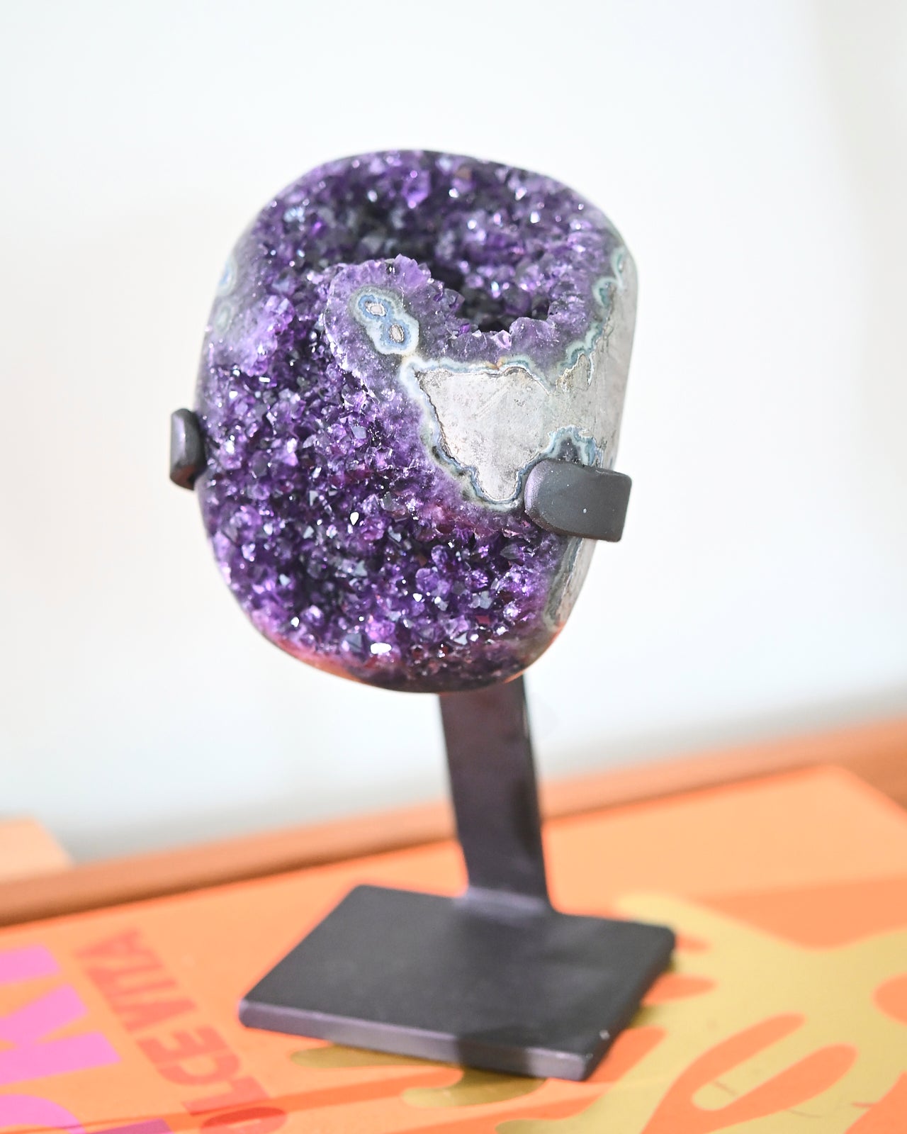 Amethyst Crystal Geode on Stand 3.8lbs