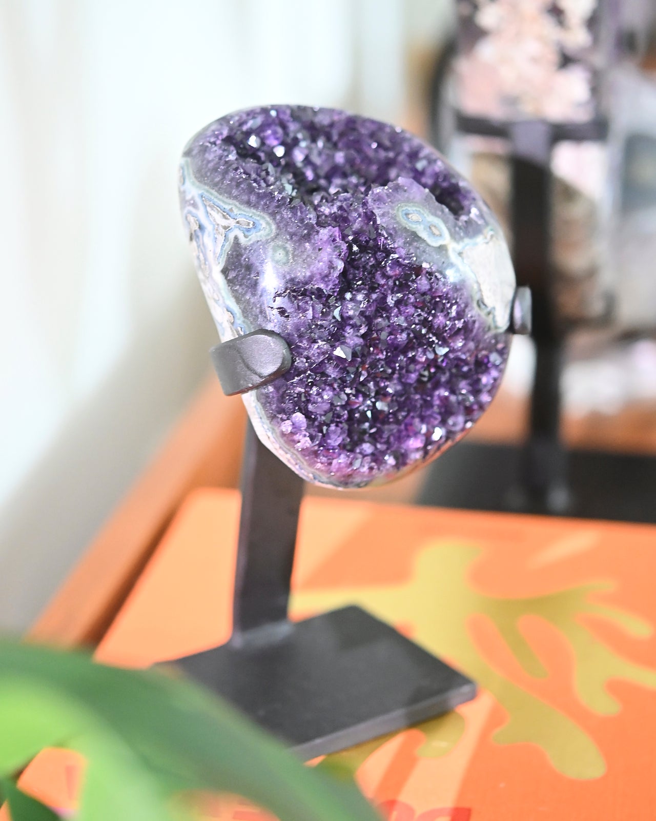 Amethyst Crystal Geode on Stand 3.8lbs