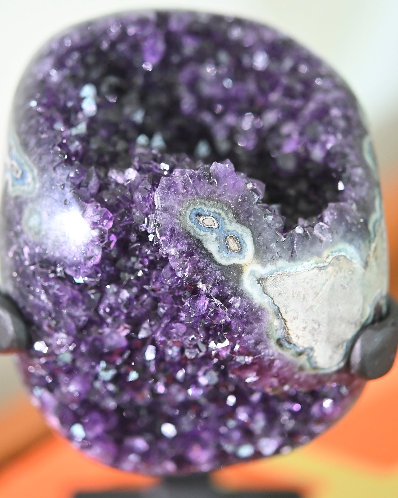 Amethyst Crystal Geode on Stand 3.8lbs