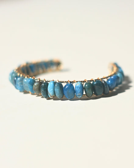 Blue Apatite Bangle — Apatite crystal specimen