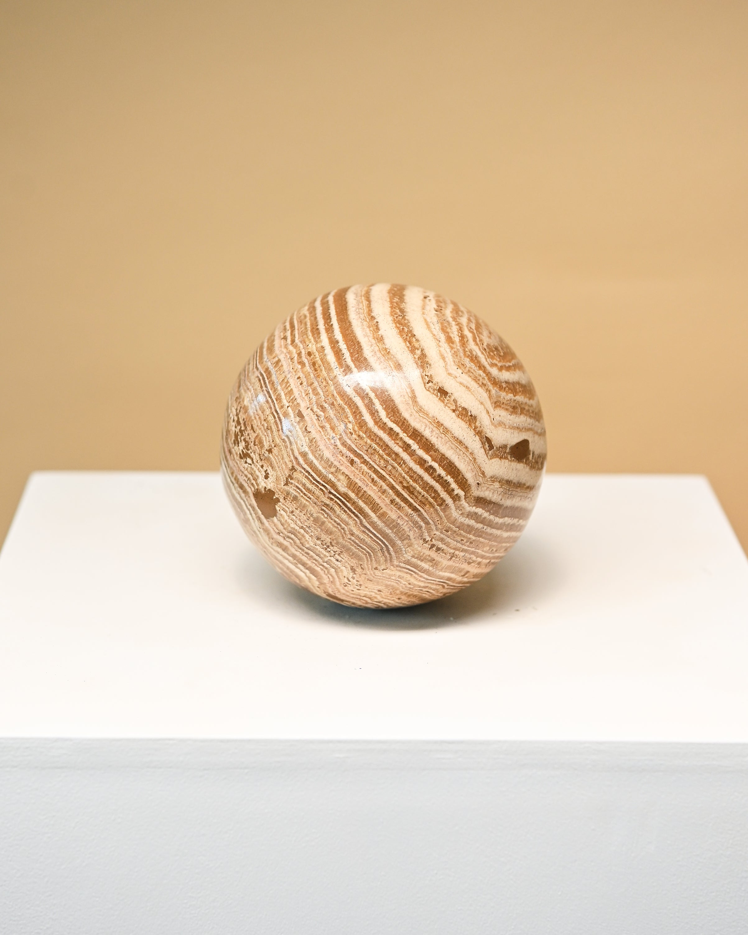 XXL Banded Aragonite Sphere 5.5lbs