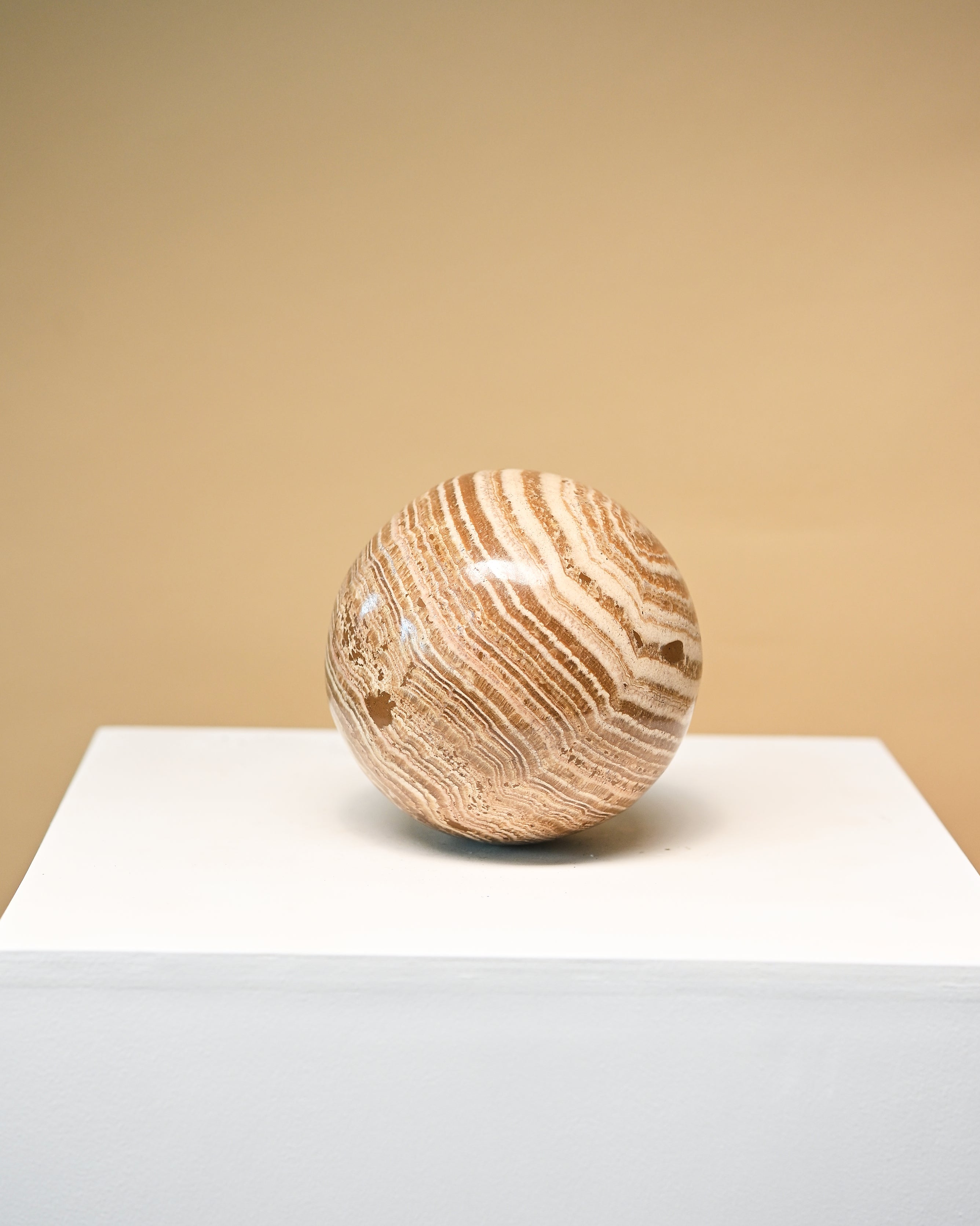 XXL Banded Aragonite Sphere 5.5lbs