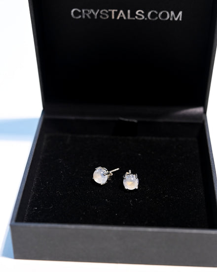 Moonstone Earrings — Moonstone crystal specimen