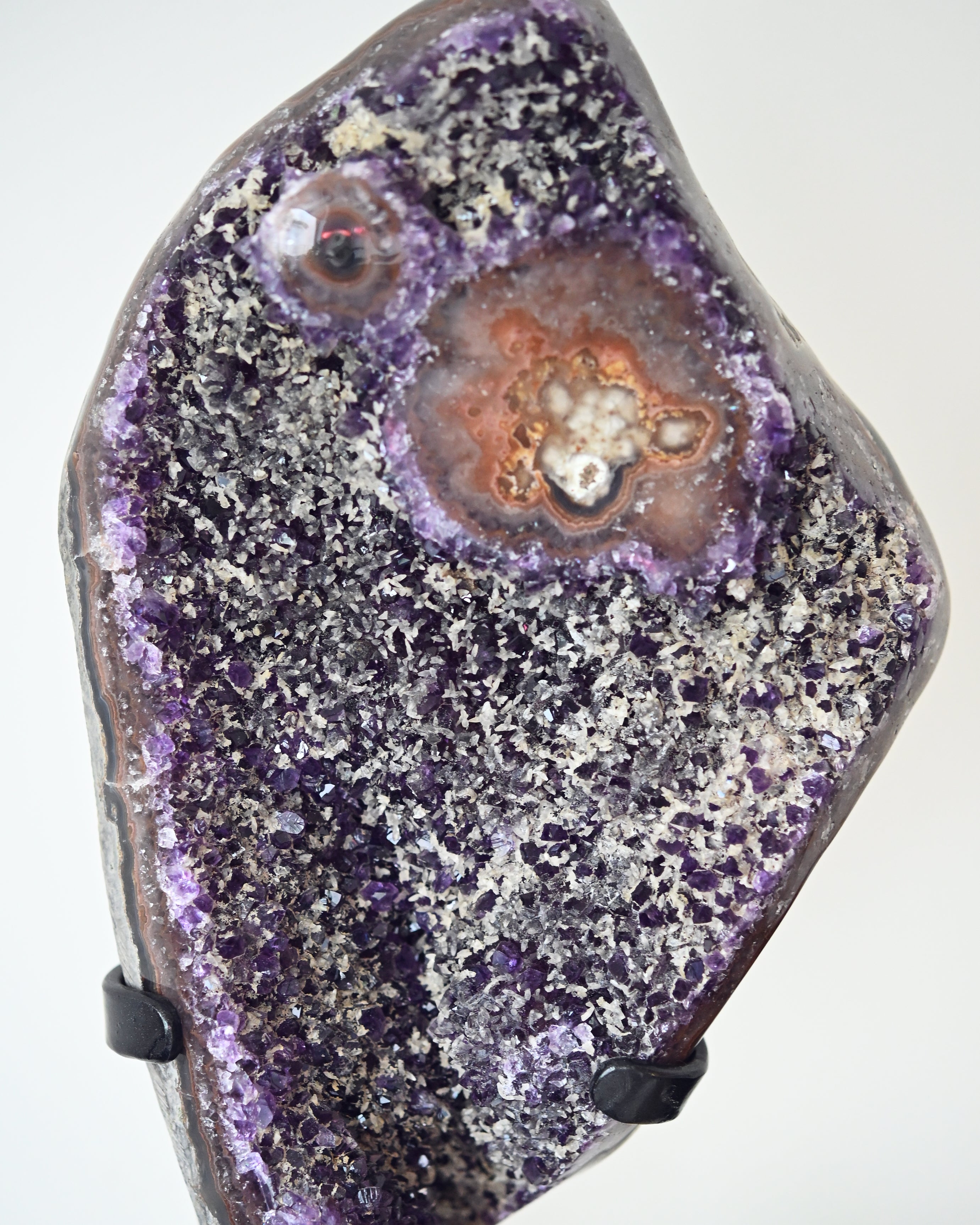 The Protector’s Collection – Amethyst on Stand, Chrysocolla-Malachite & Agate Bookends