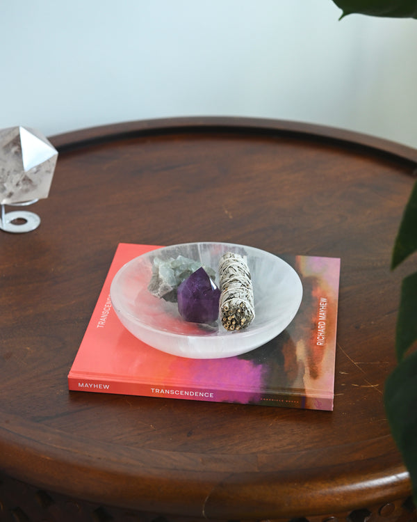 Selenite Bowl - selenite crystal heart shaped for sale at Crystals.com