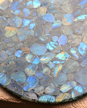 12” Round Labradorite Crystal Tray