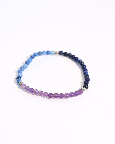 Lapis Lazuli + Amethyst Bracelet — Lapis Lazuli crystal specimen