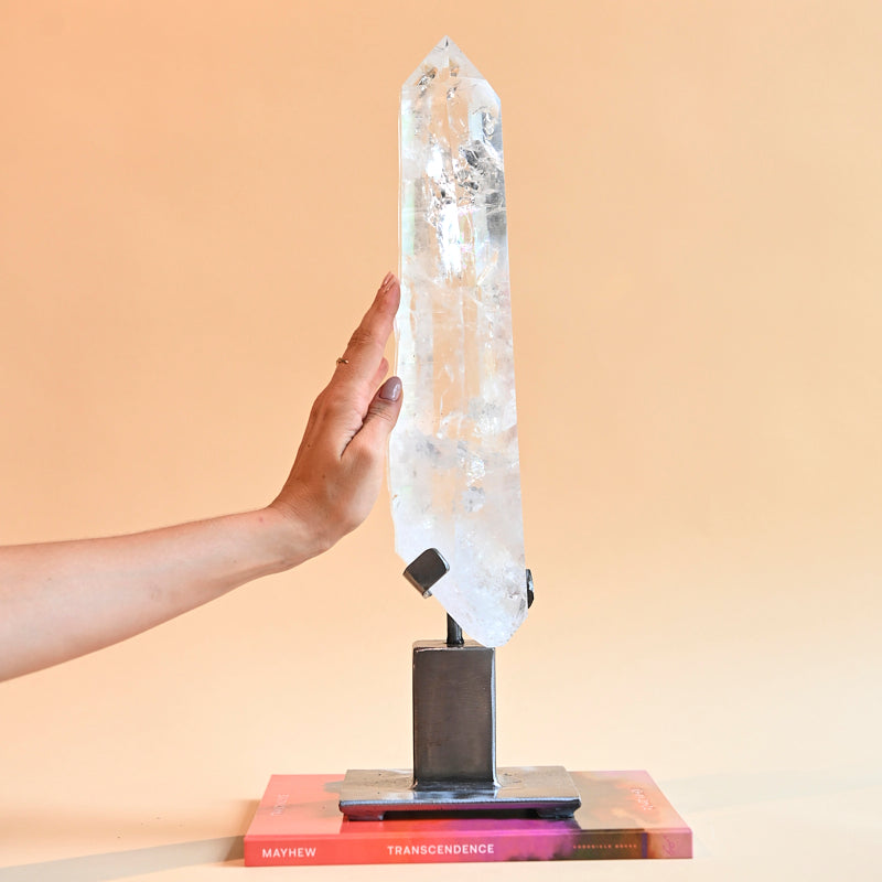 XXL Rare Lemurian Quartz on Stand 11lbs
