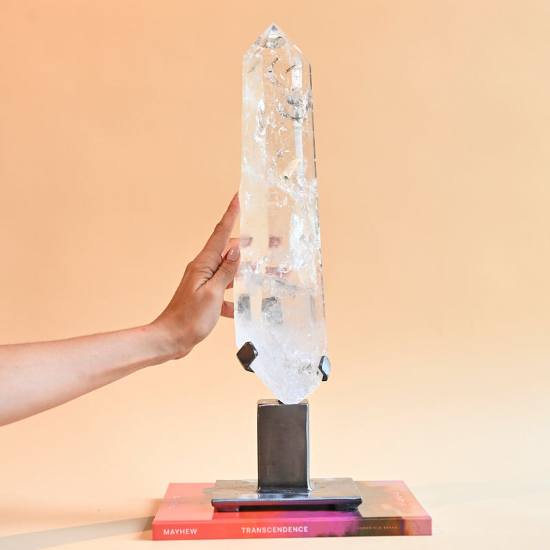 XXL Rare Lemurian Quartz on Stand 11lbs