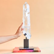 rare big lemurian quartz crystal