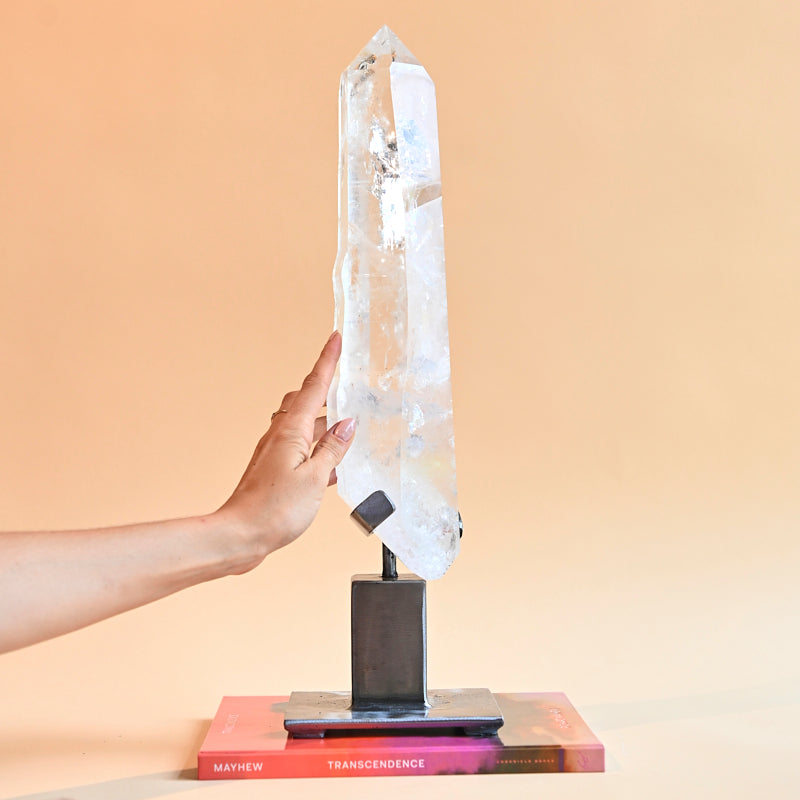 XXL Rare Lemurian Quartz on Stand 11lbs